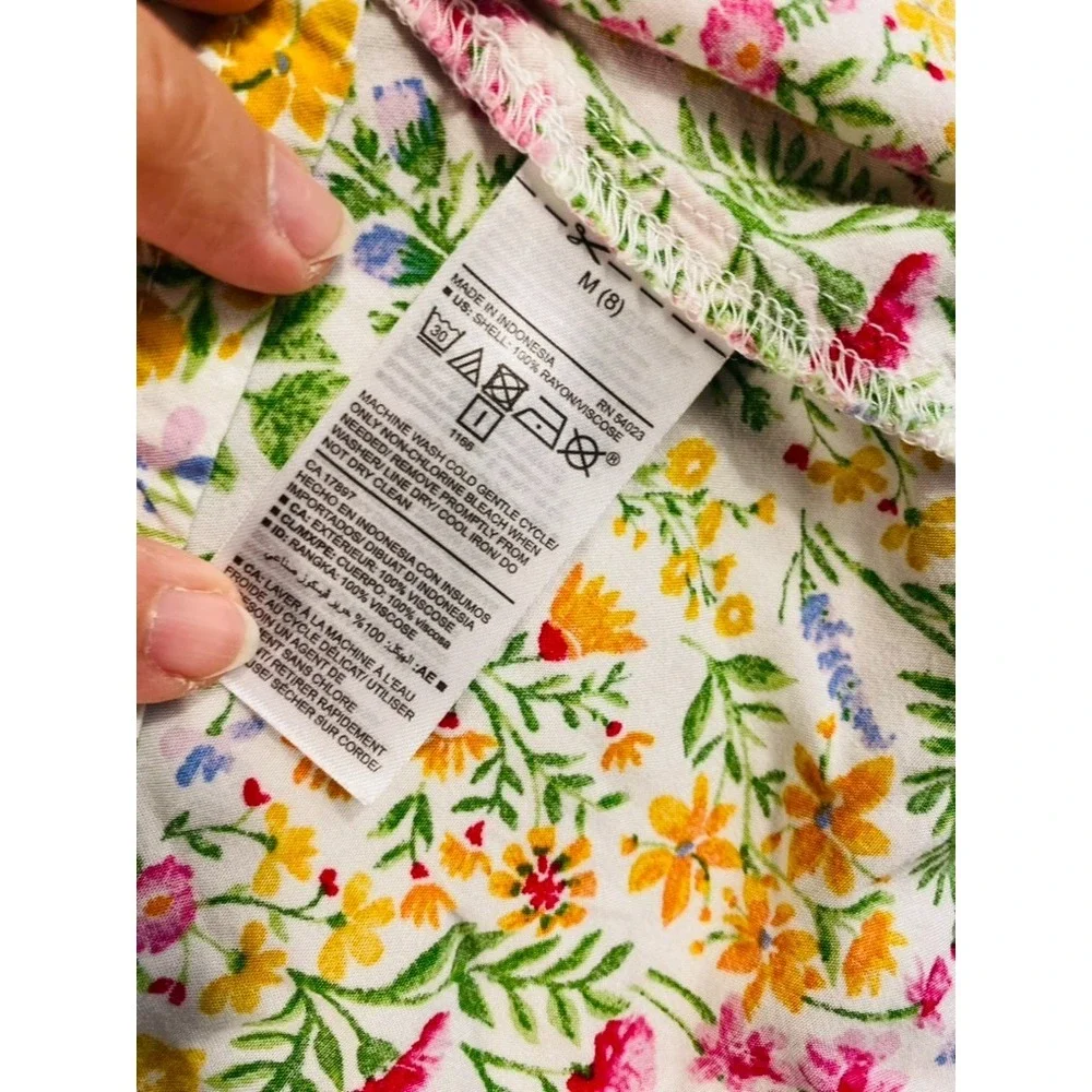 Old Navy Sun Dress Little Girl Sz 8Y Floral Summer Spring Lightweight Rayon